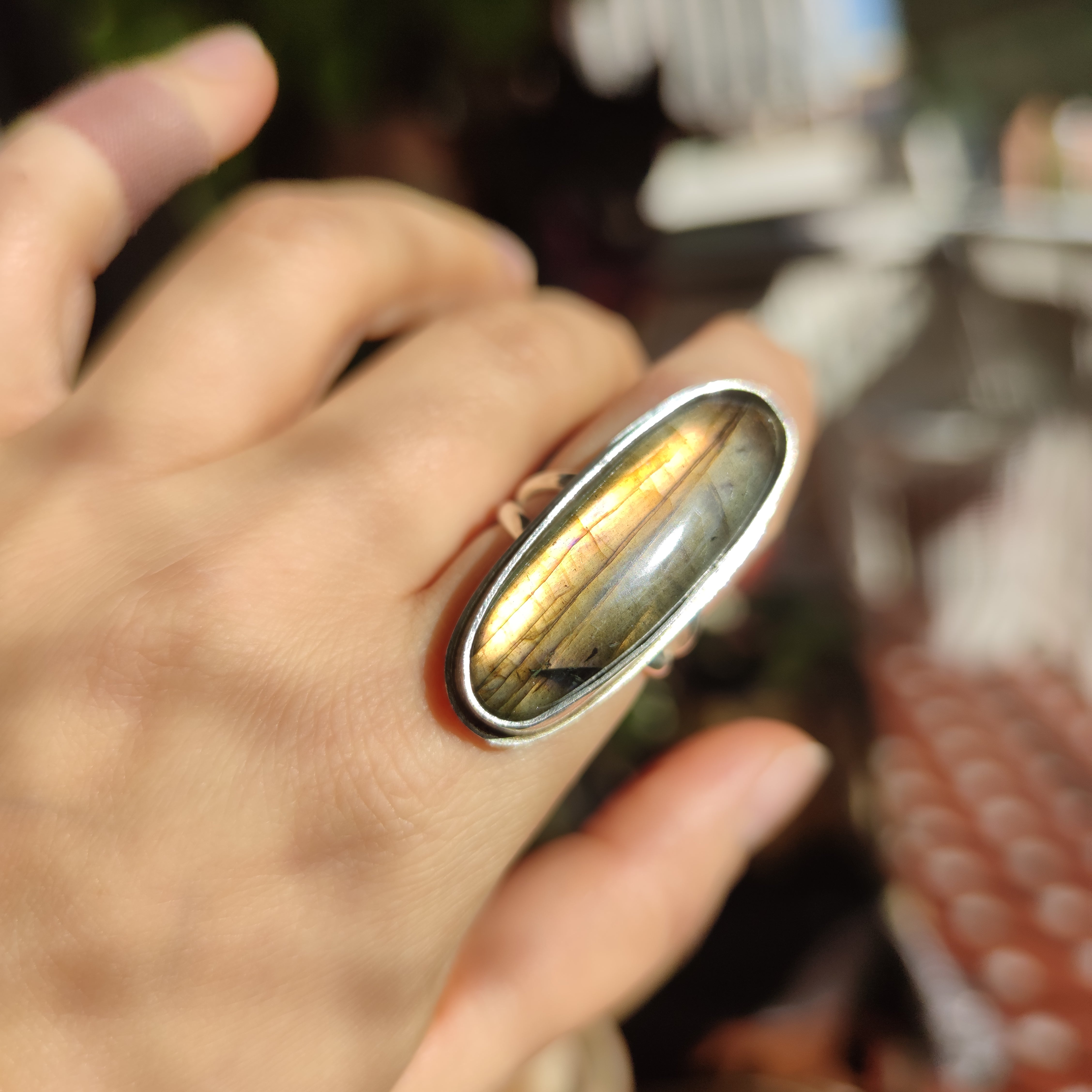 Golden Labradorite Ring - 0