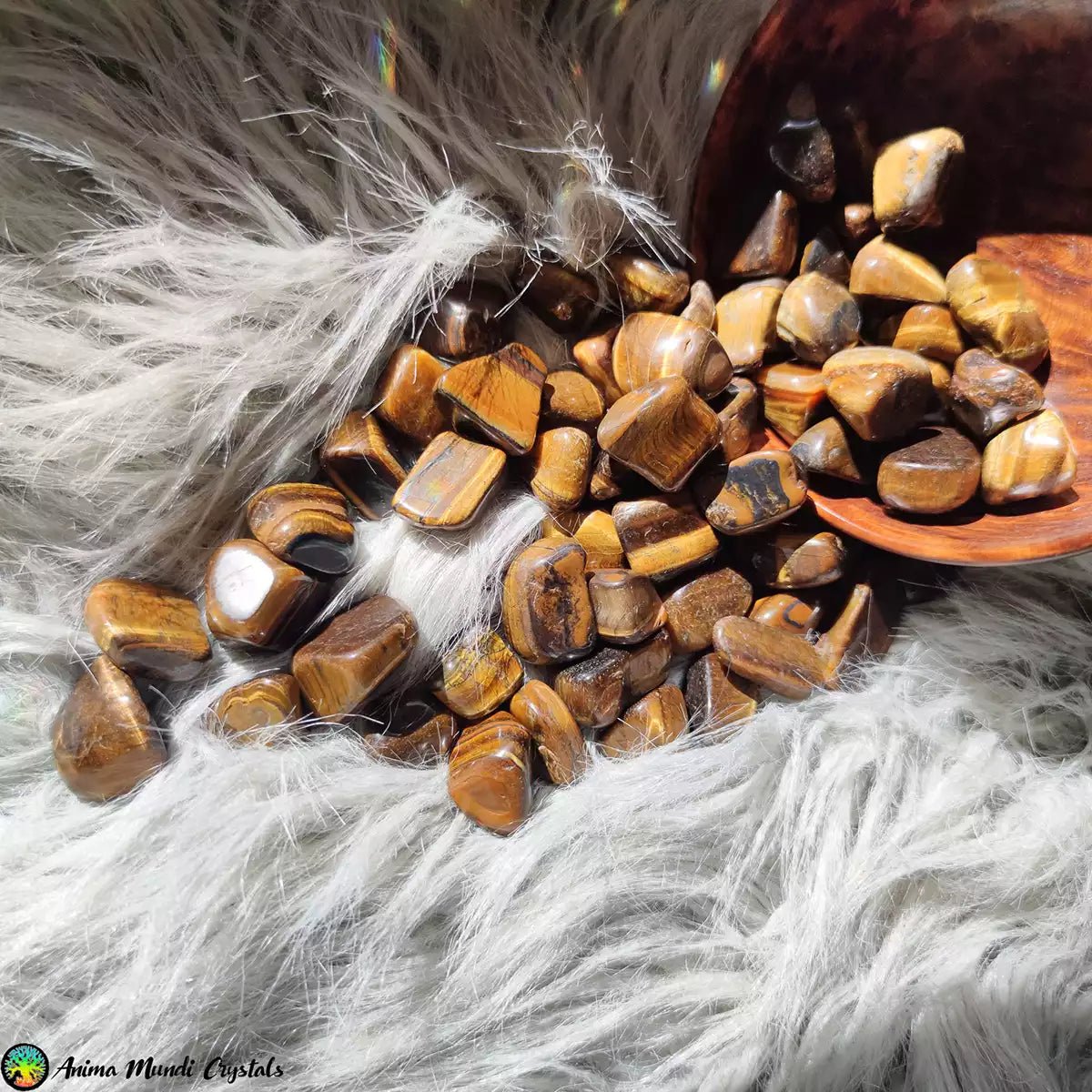 Tiger Eye Beads, Natural, Medium Chip