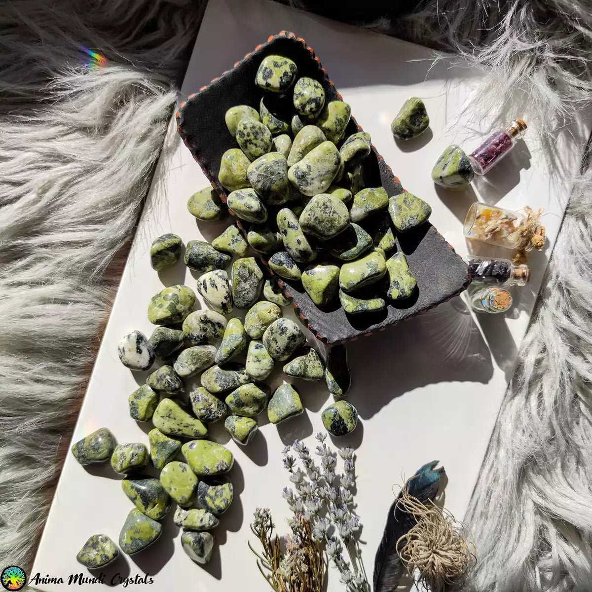 Tumbled Serpentine Stone - Anima Mundi Crystals