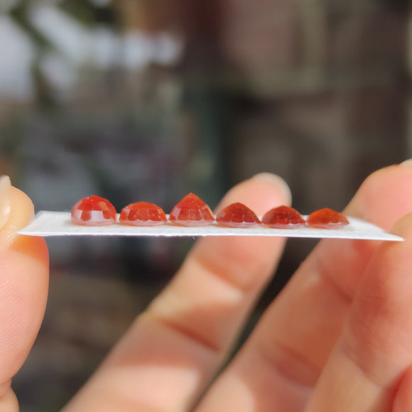 Cabujones Facetados de Granate Hessonita