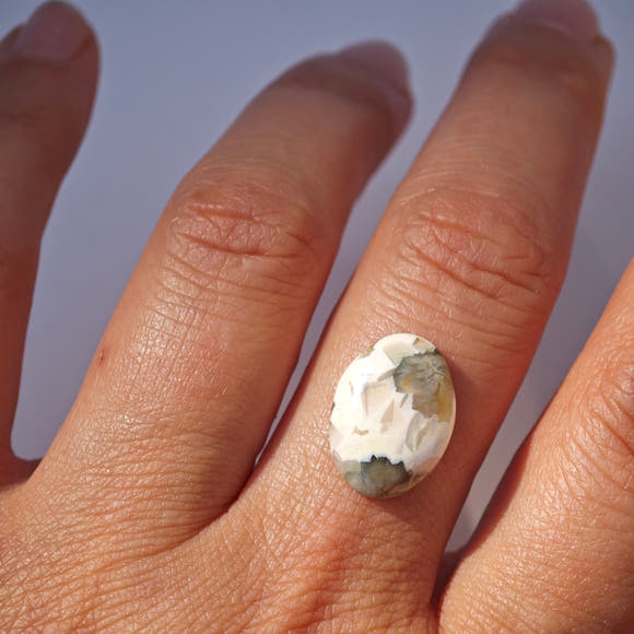 Jaspe Oceánico · Cabujón Oval 15×11 mm