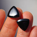 Obsidiana Negra · Par Cabujón Triangular-5