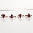 Anillo Amatista - Electroformado Cobre-1