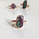 Anillo Rubí Zoisita - Electroformado Cobre-5