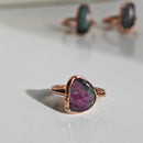 Anillo Rubí Zoisita - Electroformado Cobre-3