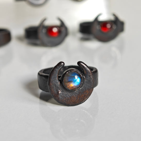 Anillo Luna- Electroformado Cobre