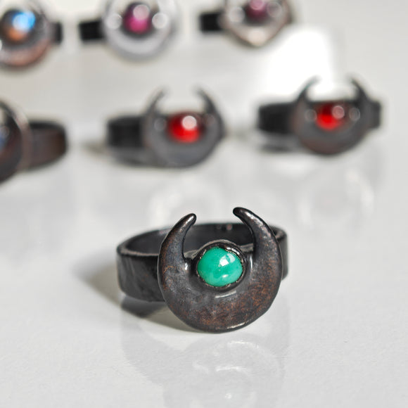 Anillo Luna- Electroformado Cobre