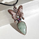 Colgante Mariposa · Aguamarina y Amatista-1