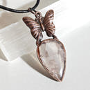 Colgante Mariposa · Cuarzo Rosa Lágrima-1