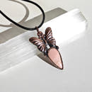 Butterfly Pendant · Pink Mookaite-1