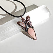 Default Title Butterfly Pendant · Pink Mookaite