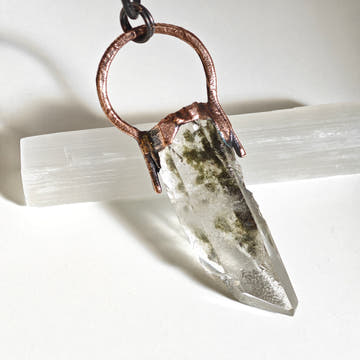 Electroformed Lodalite Quartz Pendant