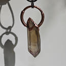 Colgante Citrino Ahumado - Electroformado Cobre-6