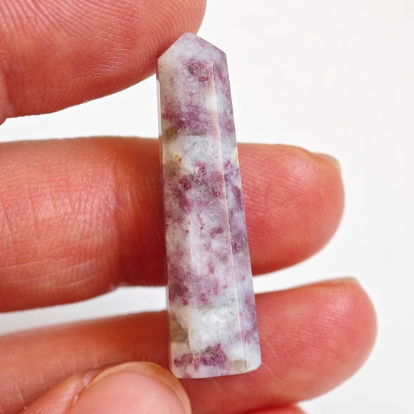 Punta Turmalina Rosa en Cuarzo · 34×9 mm