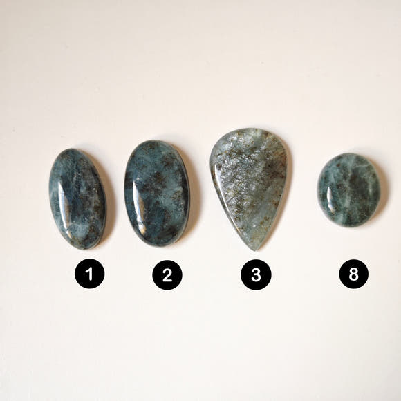 Cabujón Aguamarina Azul · Gran Formato