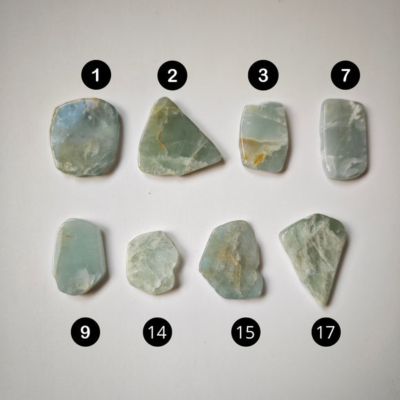 Aguamarina Rebanadas Pulidas