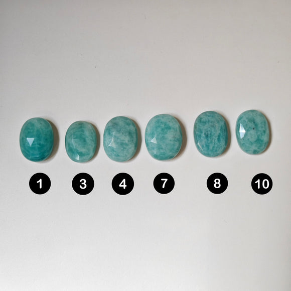 Amazonita Cabujones Ovalados Tallado Rosa