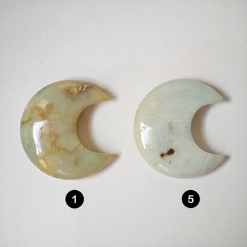Carved Amazonite Half Moon - 0