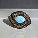 Anillo Larimar · Cobre Negro y Latón-1