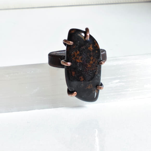 Mahogany Obsidian Ring · Copper