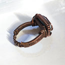 Anillo Larimar Rectangular Engarzado - Cobre Negro-4