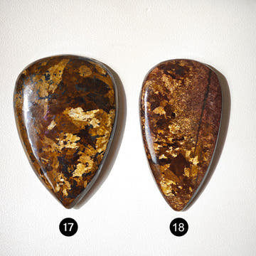 Bronzite Teardrop Cabochons - 0