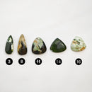 Calcedonia de Cromo Cabujones Lagrima-2