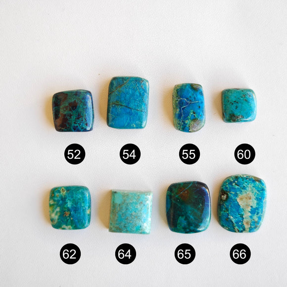 Crisocola Cabujones Rectangulares