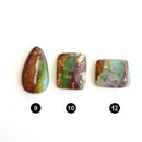 Crisoprasa Verde Cabujones Lágrima y Rectangulares-2