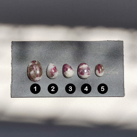 Pink Tourmaline in Quartz Cabochons - 7-11 mm
