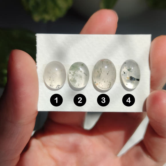 Oval Chlorite Included Quartz Cabochons