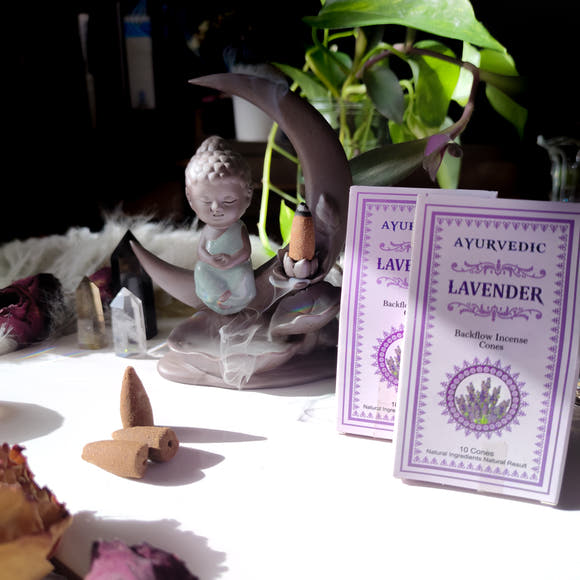 Backflow Incense Cones · Lavender
