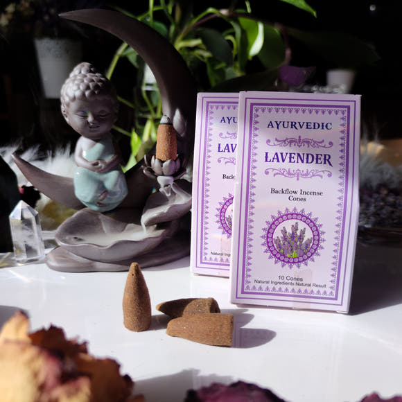 Backflow Incense Cones · Lavender