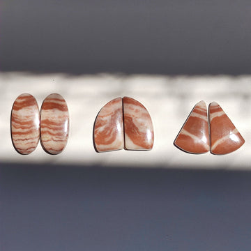 Cabujones Pares de Jaspe Coco