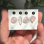 No. 1 - 10x11x5mm Rose Quartz Teardrop Cabochon - No. 1 - 10x11x5mm