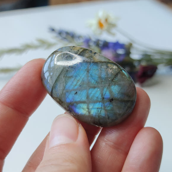 Blue Labradorite Oval Cabochon 40mm