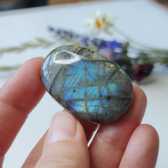 Cabujón Ovalado de Labradorita Azul 40mm