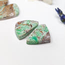 Pair of Chrysoprase Cabochons with Matrix-2