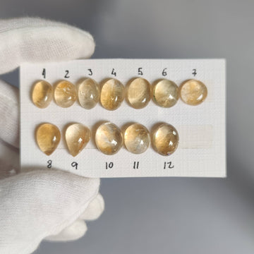 Cabujones de Citrino Ovalados y Lagrimas