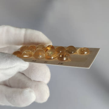 Oval Citrine Cabochons and Teardrops - 0