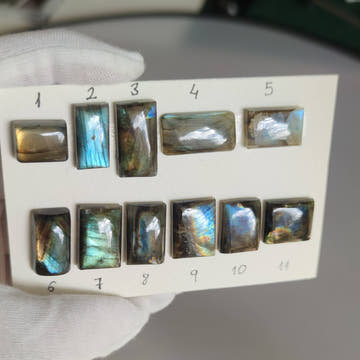 Rectangular Labradorite Cabochons