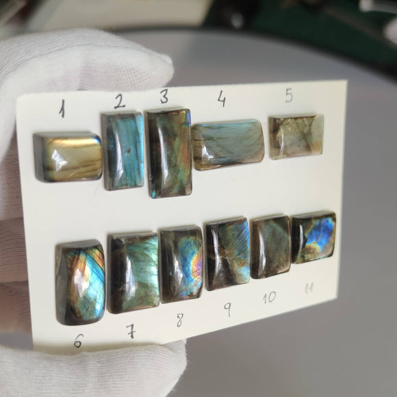 Cabujones de Labradorita Rectangular