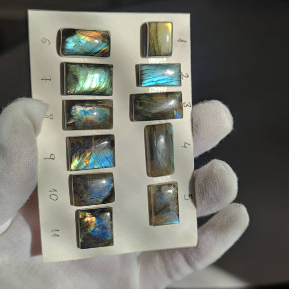 Cabujones de Labradorita Rectangular