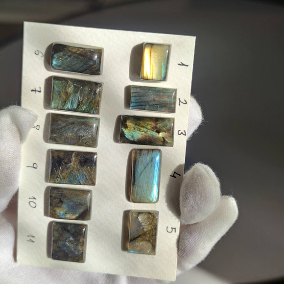 Cabujones de Labradorita Rectangular