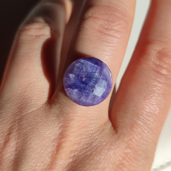 Blue Sillimanite Cabochons in Rose Cut