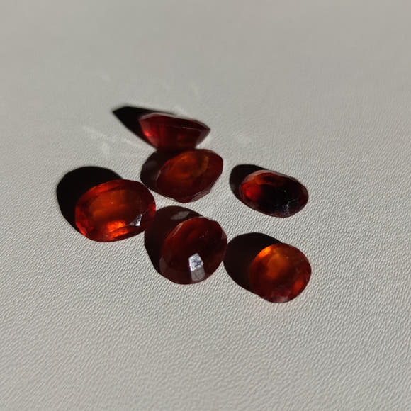 Hessonite Garnet Faceted Cabochons