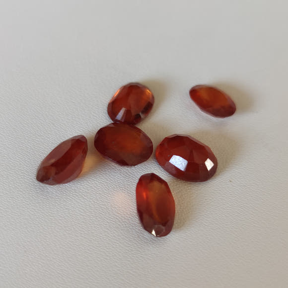 Hessonite Garnet Faceted Cabochons