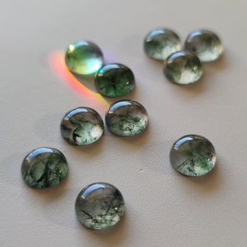 Cabujón de Ágata Musgosa Redondo 10mm