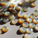 Round Mother of Pearl Cabochons 6mm in Rose Cut-6