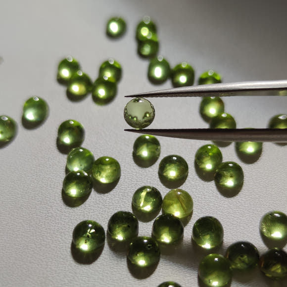 Mini Round Peridot Cabochons 5mm